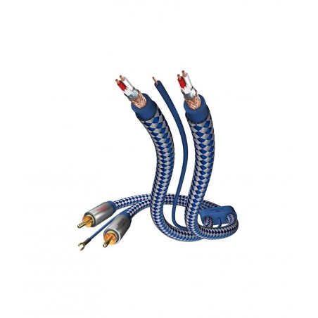Câble RCA(x2) - RCA(x2) + masse (1.50m) - Premium phono - 00405115