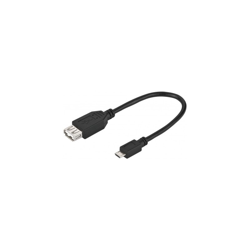 Câble USB A femelle - USB microB (20cm) - USB-20ABMC Câble USB A femelle - USB microB (20cm) - USB-20ABMC