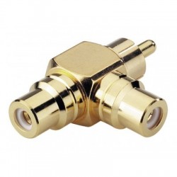 Adaptateur RCA 1 mâle - 2 femelles - NTA-707TG