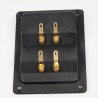Bornier double plaqué or 96 mm x 123 mm (cavalier inclu) - WT-96-123-G