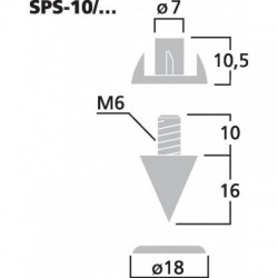 Pointe chromée avec insert (les quatre) - SPS-10/SC