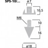 Pointe chromée avec insert (les quatre) - SPS-10/SC