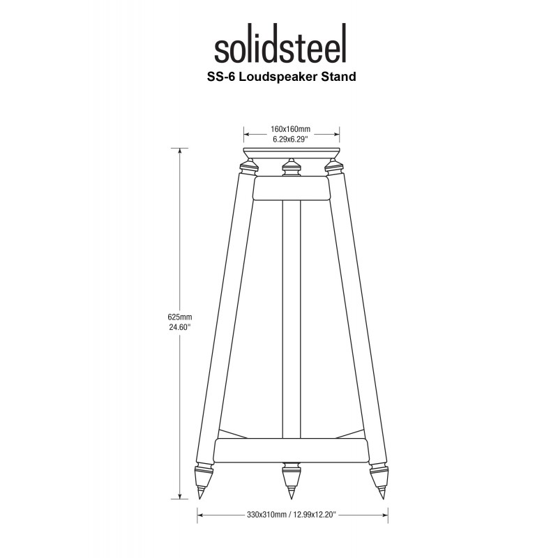 Pieds Solidsteel SS-6 (la paire) Pieds Solidsteel SS-6 (la paire)