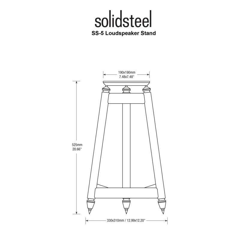 Pieds Solidsteel SS-5 (la paire)