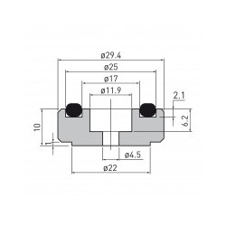 Plot de découplage en aluminium (2,5kg/u) (les quatre)