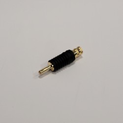 Fiche banane plaquée or à serrage coaxial (à l'unité)