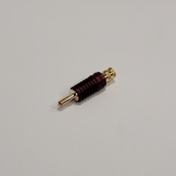 Fiche banane plaquée or à serrage coaxial (à l'unité)