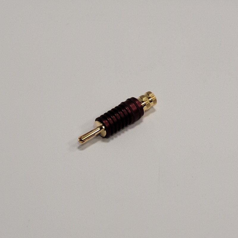 Fiche banane plaquée or à serrage coaxial (à l'unité) Fiche banane plaquée or à serrage coaxial (à l'unité)