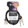 Câble Jack 6,35 (x2) - RCA (x2) - Premium series - 1,5m