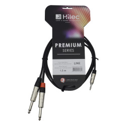 Câble Jack 6,35 (x2) - Jack 3,5 - Premium series - 1,5m