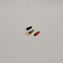 Fourche à visser cuivre plaquée or - 1.5 à 2.8 mm² (à l'unité)