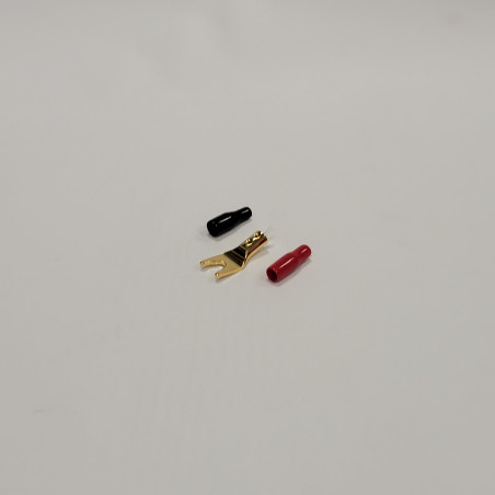 Fourche à visser cuivre plaquée or - 1.5 à 2.8 mm² (à l'unité)