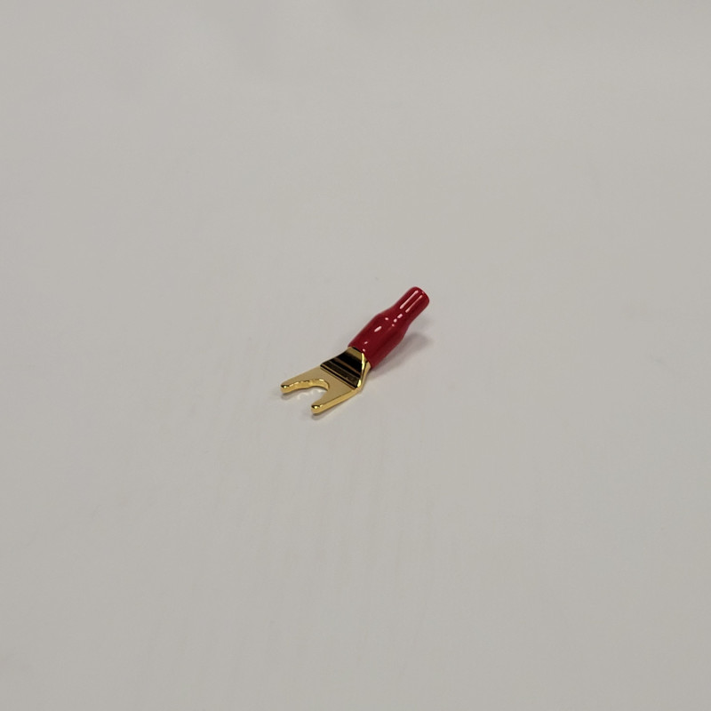 Fourche à visser cuivre plaquée or - 1.5 à 2.8 mm² (à l'unité)