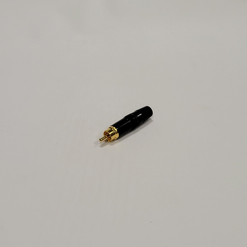 Fiche RCA simple laiton plaquée or