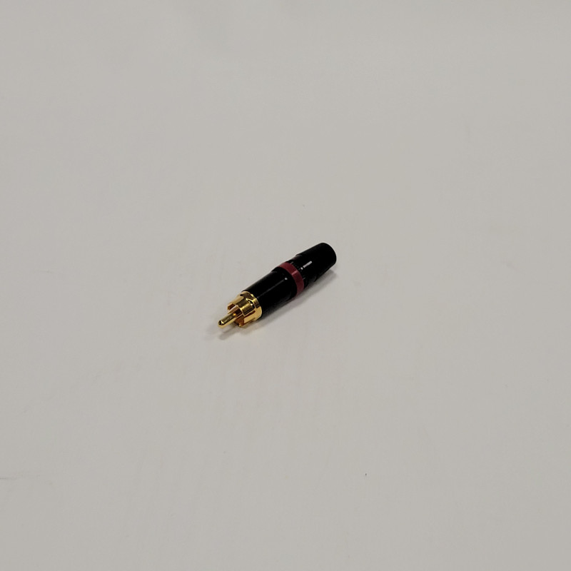Fiche RCA simple laiton plaquée or